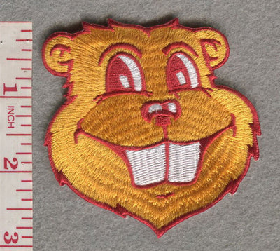 Minnesota Gopher Head 3”H x 3”W Hook Velcro Patch