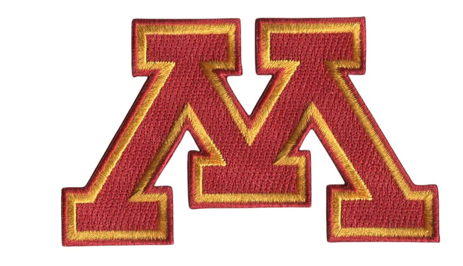 Minnesota "M" 3.75”W x 3.25”H Hook Velcro Patch