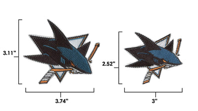 Official Licensed San Jose Sharks NHL Team Hook Patch