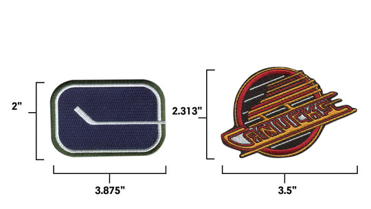 3 Pcs Canucks Embroidered Patches for Clothing, Sew-On or 3 Pcs Canucks Embroidered Patches for Clothing, Sew-On or