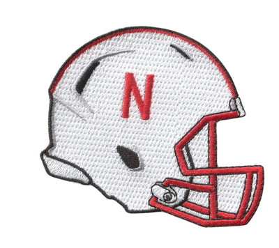 Nebraska Helmet 3.25”W x 2.75”H Hook Velcro Patch