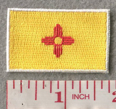 New Mexico State MINI Flag 1.8"W x 1.102"H Patch