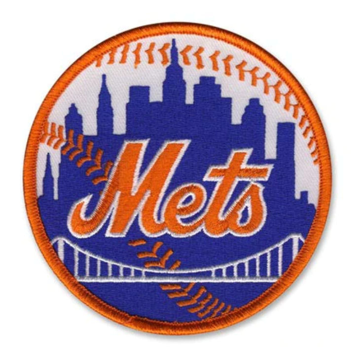 New York Mets Primary Logo / Sleeve 4"W Hook Patch