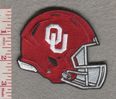 Oklahoma Helmet 3”H x 3.5”W Hook Velcro Patch