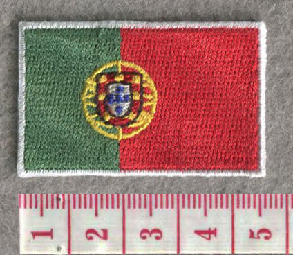 Portugal Country MINI Flag 1.8"W x 1.102"H Patch