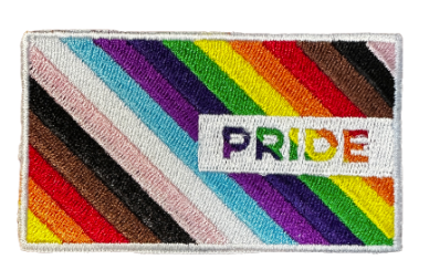 Pride Flag 3.5"W x 2.125"H Hook Patch