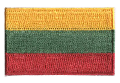 Lithuania Country MINI Flag 1.8"W x 1.102"H Hook Patch