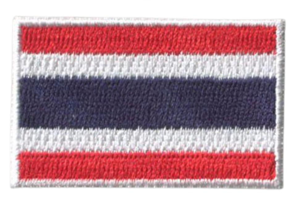 Thailand Country MINI Flag 1.8"W x 1.102"H Hook Patch
