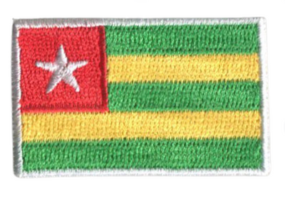 Togo Country MINI Flag 1.8"W x 1.102"H Hook Patch