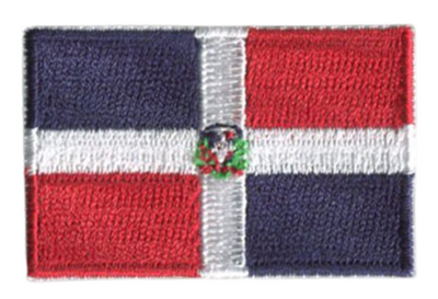 Dominican Republic Country MINI Flag 1.8"W x 1.102"H Hook Patch