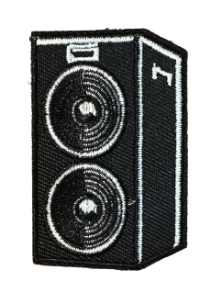 Music Speaker 1.625"W x 2.5"H Hook Patch
