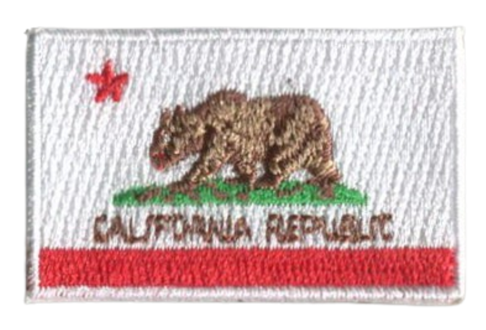 California State MINI Flag 1.8"W x 1.102"H Patch