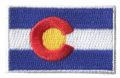 Colorado State MINI Flag 1.8"W x 1.102"H Patch