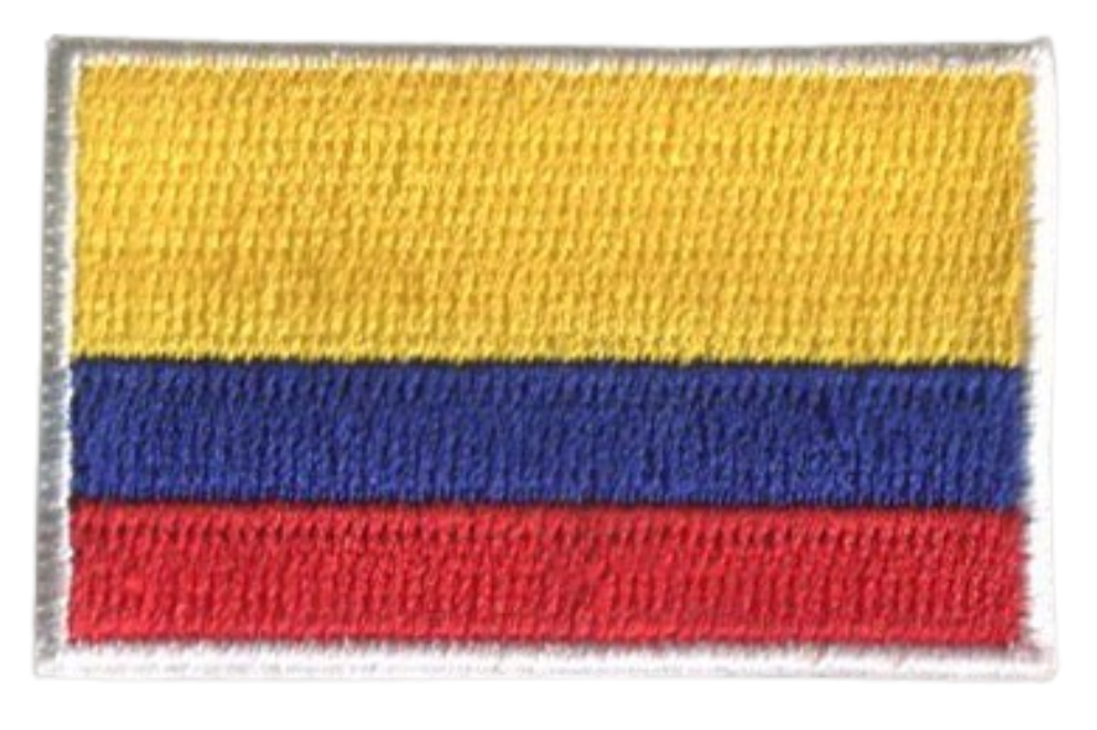 Colombia Country MINI Flag 1.8"W x 1.102"H Hook Patch