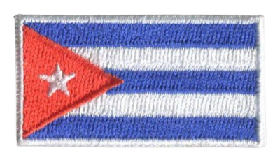Cuba Country MINI Flag 1.875”W x 1”H Hook Patch