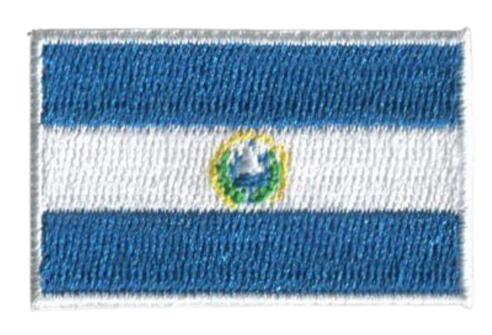 El Salvador Country MINI Flag 1.8"W x 1.102"H Hook Patch