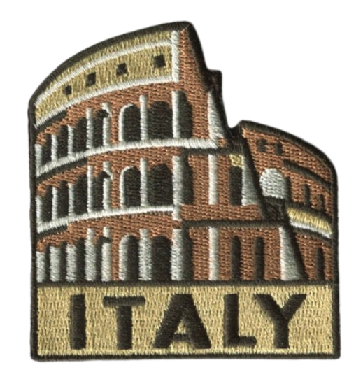 Italy 2.875"W x 2.75"H Patch