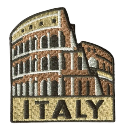 Italy 2.875"W x 2.75"H Patch