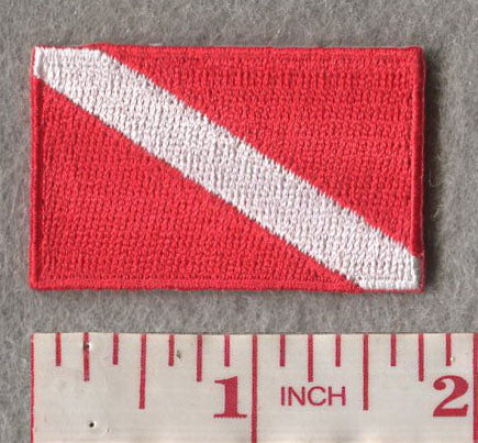 Scuba MINI Flag 1.8"W x 1.102"H Patch