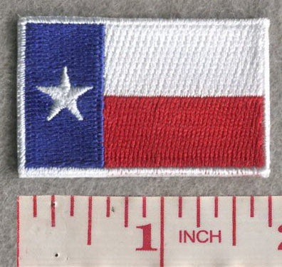 Texas State MINI Flag 1.8"W x 1.102"H Hook Patch