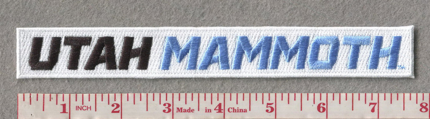 UTAH MAMMOTH Name Tape 1" Tall, 7. 75" Wide (Not an Iron-on Patch)