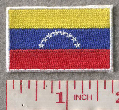 Venezuela Country MINI Flag 1.8"W x 1.102"H Hook Patch