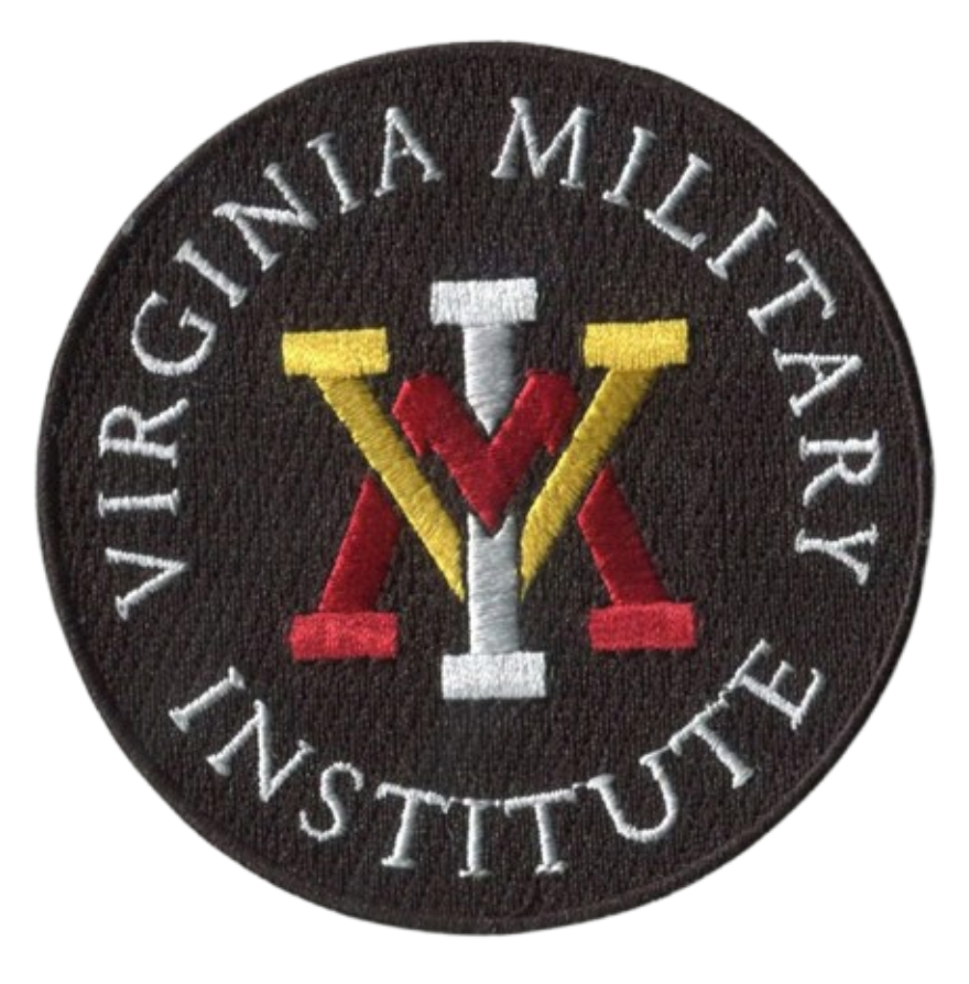 Official Virginia Military Institute Primary 3.125" Round Hook Patch