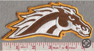 Western Michigan Primary Mark 5.5” Wide x 2.25”H, Velcro Hook Patch (Not an Iron-on Patch)