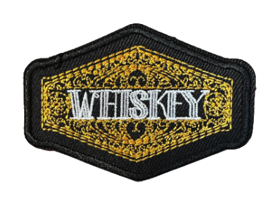 Whiskey 2.875"W x 2"H Hook Patch