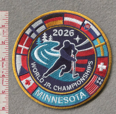 World Jr. Championships 4" Round Patch (Not an Iron-on Patch)