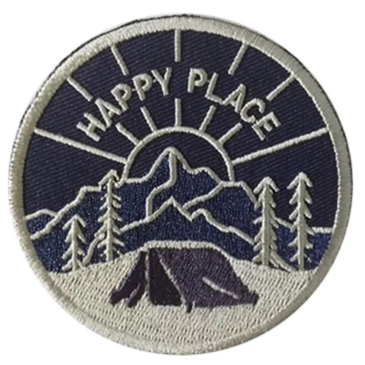 All You Need Is Love Hook Patch and Happy Place 3" Round Hook Patch