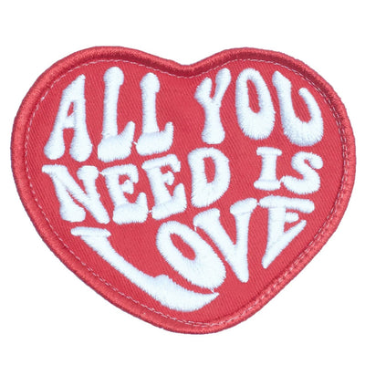 All You Need Is Love Hook Patch and Happy Place 3" Round Hook Patch