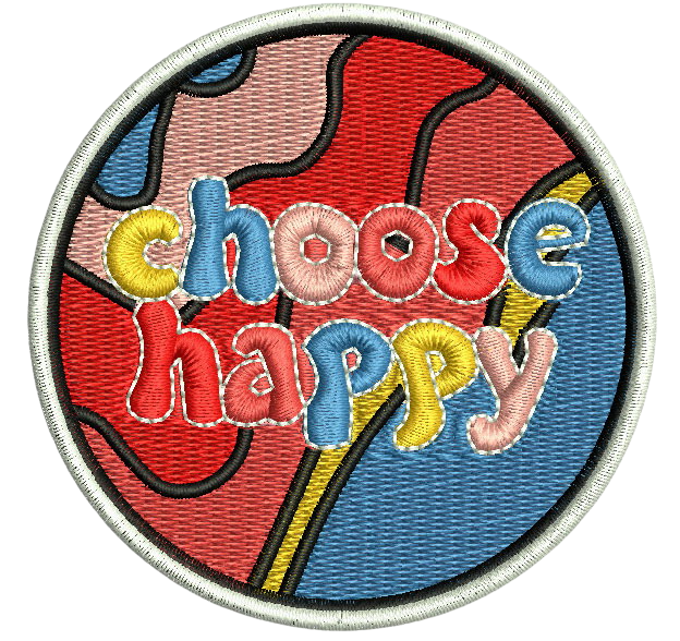 Choose Happy Patch 2. 875" round