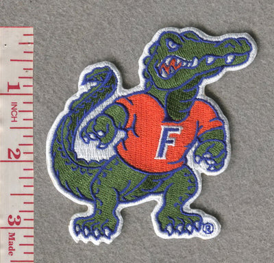 Florida Albert the Gator Mark 3. 125"" W x 3. 25"" H Hook Patch