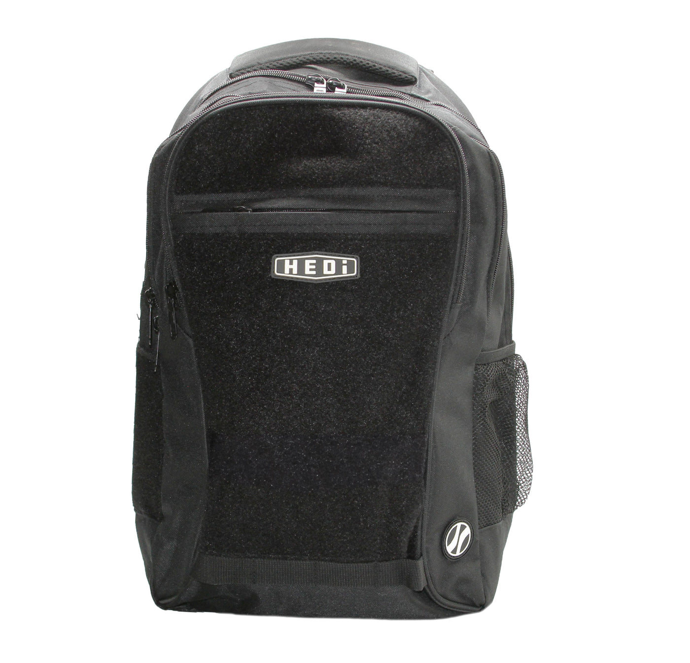 Black HEDI Gear Backpack with Velcro patch panel, athletes and travel