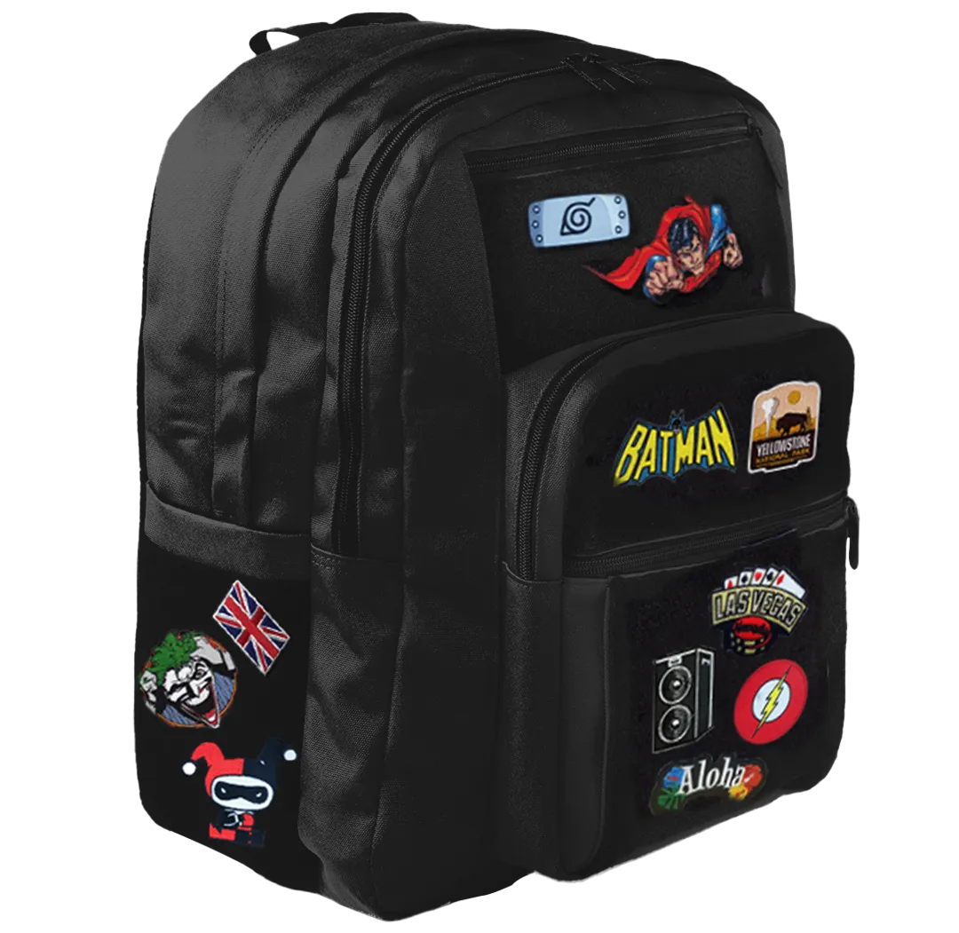 backpack with travel decals HEDi-PACK Explorer | Versatile Hook and Loop Patch Backpack