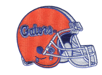 Florida Gator Helmet Mark 3. 25"" W x 2. 5"" H Hook Patch