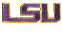 LSU Main Logo 1”H x 3" W Hook Patch