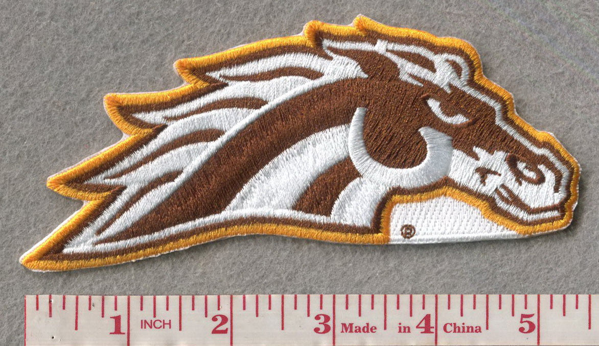 Western Michigan Primary Mark 5.5” Wide x 2.25”H, Velcro Hook Patch (Not an Iron-on Patch)