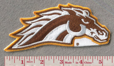 Western Michigan Primary Mark 5.5” Wide x 2.25”H, Velcro Hook Patch (Not an Iron-on Patch)