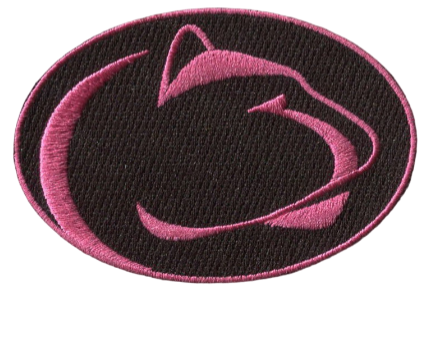 Pennsylvania State University Primary Mark- Pink/Black 3.625"W x 2.5"H