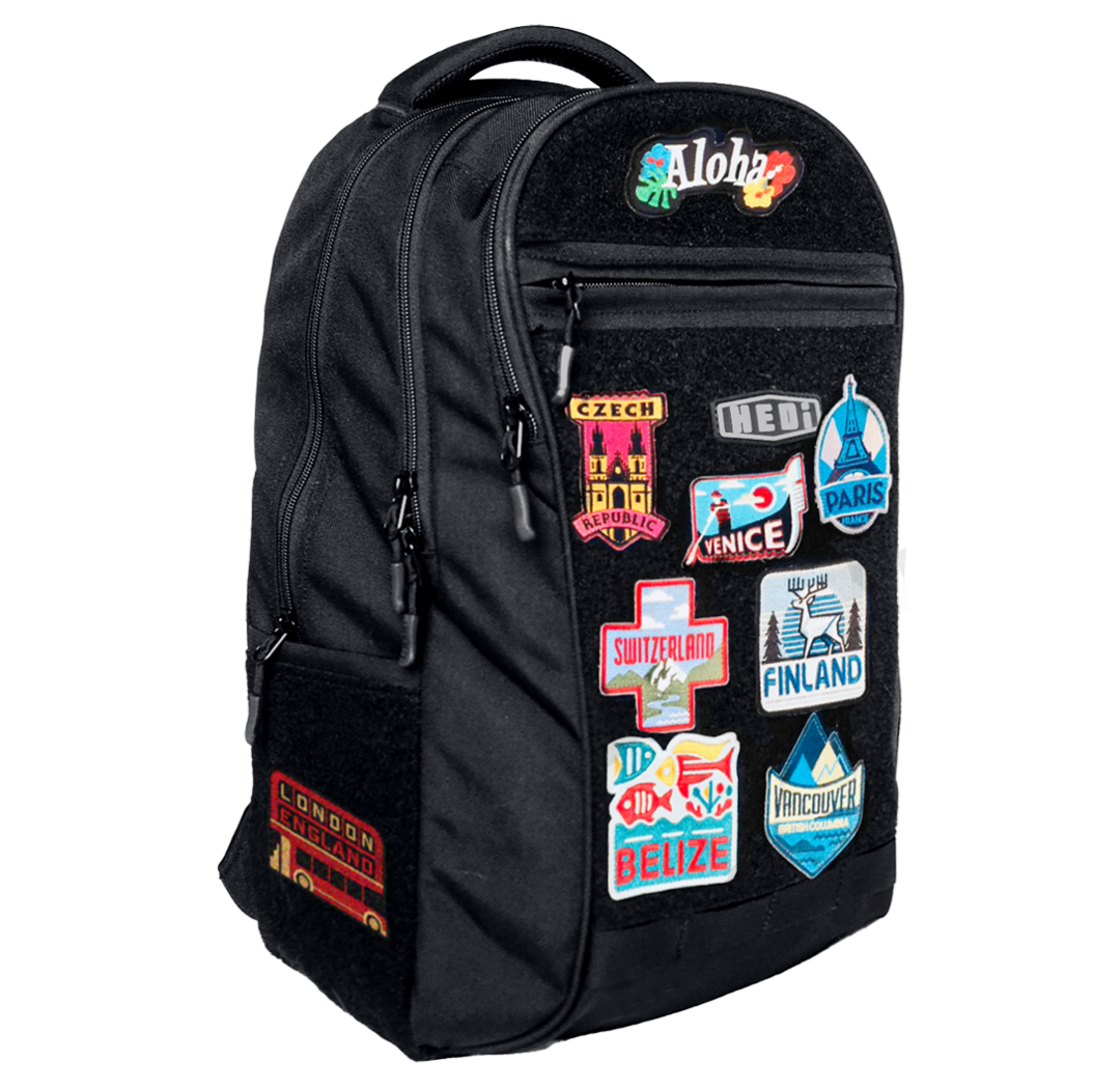 HEDi-PACK VOYAGER (Black) - Hook & Loop Backpack