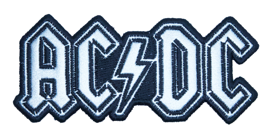 ACDC Chrome Logo Patch