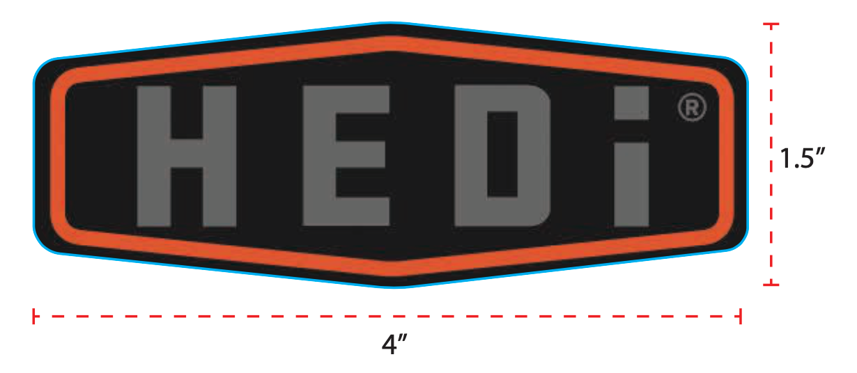 HEDi Sticker | Black, Gray, Orange