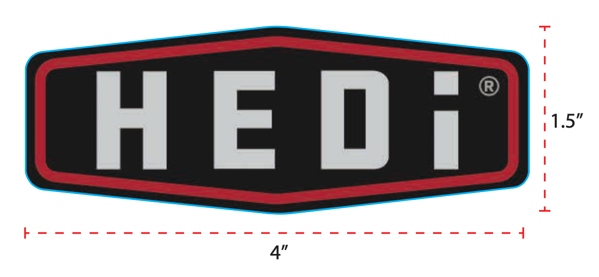 HEDi Sticker | Black, Gray, Red