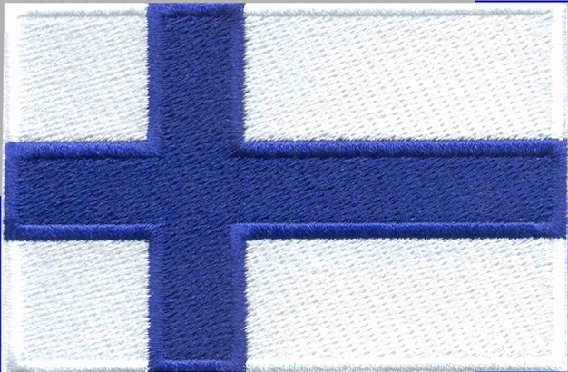 Finland Country Flag 3.5" x 2.25" Patch