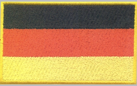 Germany Country Flag Patch (Gold Border)