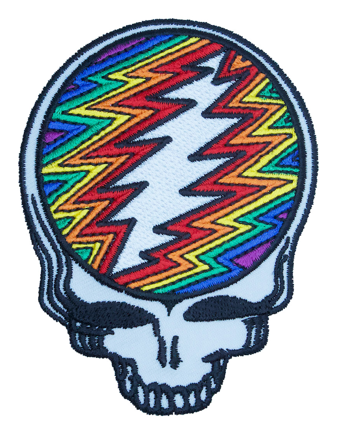 Grateful Dead SYF Rainbow Bolt iron-on patch, HEDiGEAR