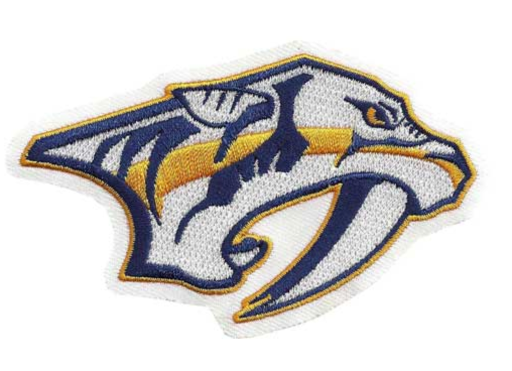 Nashville Predators Primary Logo Iron On 4.25" x 2.75" Patch