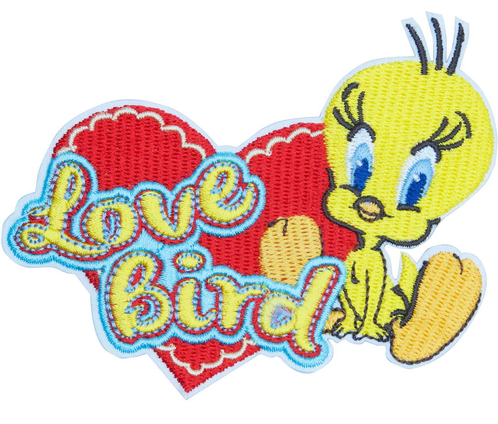 Official Tweety Bird Love Bird Heart Embroidered Patch